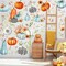 82 Pcs Fall Window Wall Sticker Thanksgiving Autumn Harvest Watercolor